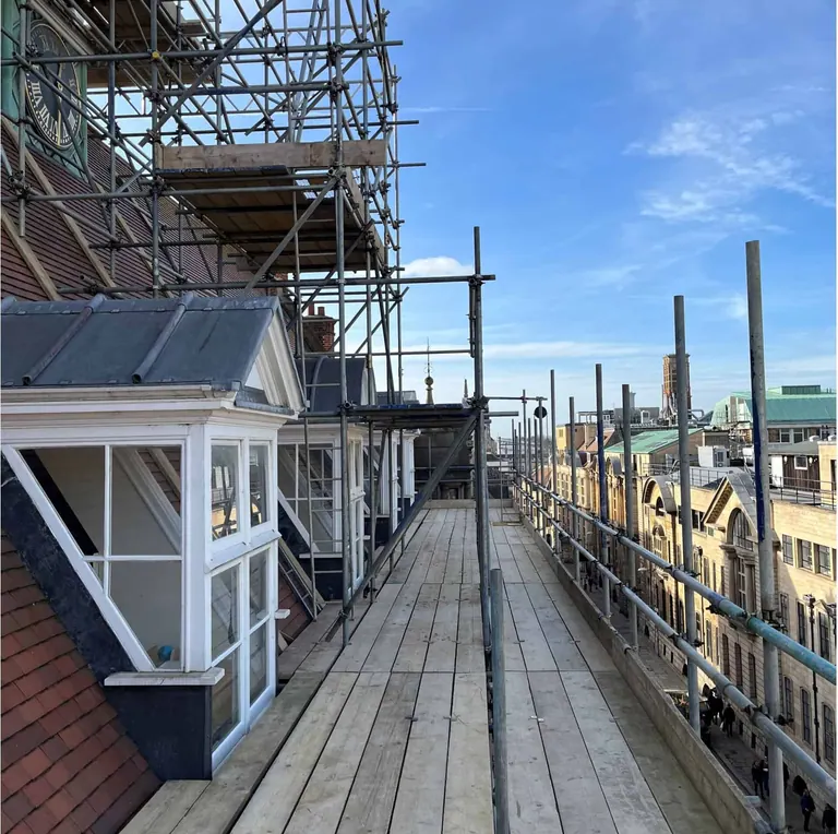 Downing College scaffolding project, photo 1 of 3